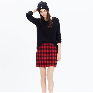 Madewell plaid skirt